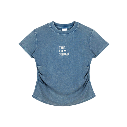 Vintaged-Wash Bodycon Cotton T-Shirt
