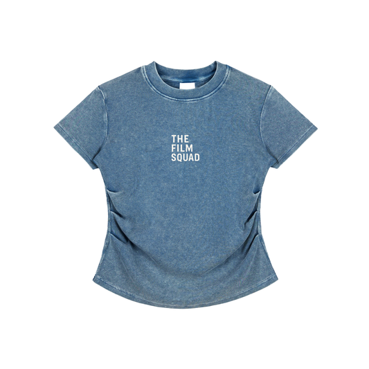 Vintaged-Wash Bodycon Cotton T-Shirt